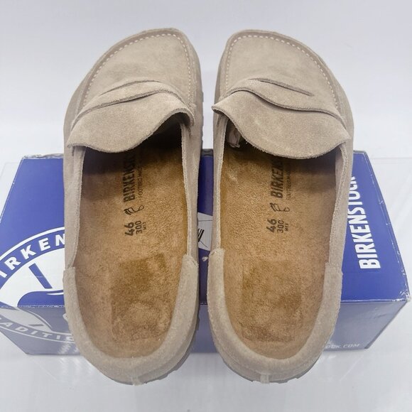 Birkenstock Naples Wrapped Clog Suede Leather Taupe Mens EU 42 US 9- 9.5 Wide - Picture 8 of 11